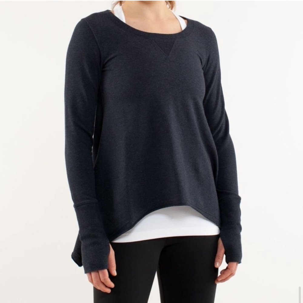 Lululemon Tea Lounge Pullover Heathered Deep Navy